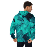 Men's Abstract Green Hoodie