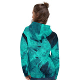 Women's Abstract Green Hoodie