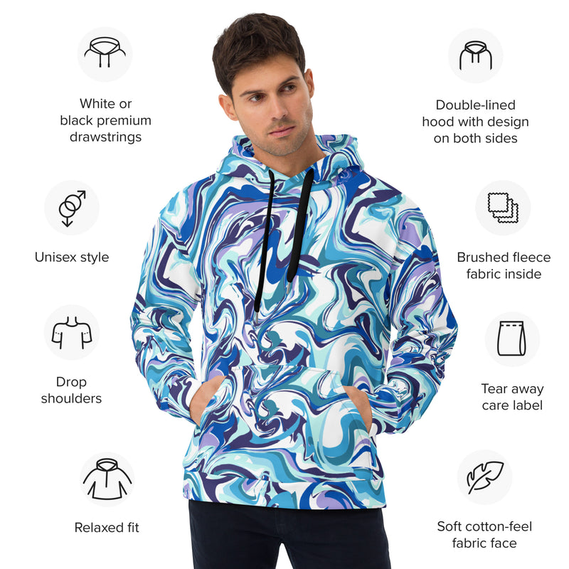 Men's Melting Blue Hoodie