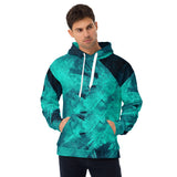 Men's Abstract Green Hoodie