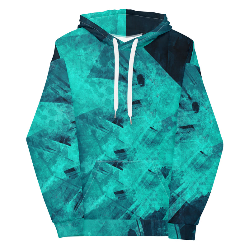 Women's Abstract Green Hoodie